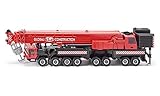 siku 4311, Großkran Mega Lifter, 1:55, Metall/Kunststoff, Rot, Ausziehbarer Kranarm, Seilwinde