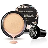 Pilzkopf Luftkissen CC Creme Foundation Cover Concealer Make-up Feuchtigkeitsspendende aufhellende Pigment Liquid Foundation, sogar Hautton Basis BB (Natürlich)