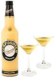0,7 l Flasche VERPOORTEN ORIGINAL Eierlikör Set, inkl. 2 Cocktailschalen