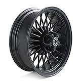 TARAZON 16" x 5,5" Fat Spoke Aluminium Hinterradfelge für Harley Touring 2009-2023 (Schwarz, ABS Lager)