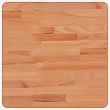 vidaXL Tischplatte, Quadratisch Holzplatte mit 4 abgerundeten Ecken, Holztischplatte Ersatzplatte für Couchtisch, Massivholztischplatte Platte, 40x40x1,5 cm Massivholz Buche