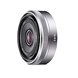 Sony SEL-16F28 Super Weitwinkel-Objektiv (Festbrennweite, 16 mm, F2.8, APS-C, geeignet für A6000, A5100, A5000 und Nex Serien, E-Mount) silber