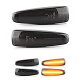 2 x LED Blinker Seitenblinker Kortflügelblinker Blinkleuchte Plug&play Canbus mit E-Prüfzeichen Black Vision V-172802