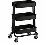 Ikea RASKOG Home dekorativer Stahl-Aufbewahrungswagen, Schwarz