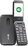 Doro - 2800 - Seniorenhandy - 4G-Klapptelefon ohne Vertrag - Tasten mit Sprachausgabe - Kamera - Bluetooth - Notruftaste - Schwarz