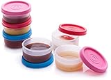 SIGNORA WARE auslaufsichere Frischhaltedosen 40ml - Luftdichte, mikrowellengeeignete kleine Aufbewahrungsbox mit Deckel - Mini Camping Plastik Dosen Set für Soßen, Dips und Gewürze