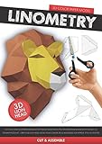 Linometry - 3D Lion Paper Model: A cut, fold, and glue paper model activity book. Build a low-poly animal head model with this DIY, 3D, origami puzzle ... ASSEMBLED SIZE APPROX 17.5 X 14.5 inches