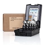 NTG Kegelsenker Set, 6,3-20,5 mm, 6-tlg, Kegelsenker 90°, HSS Stahl, Senker u. Entgrater für Holz, Metall und Kunststoff inklusive Aufbewahrungsbox - präzise & sorgfältig arbeiten -