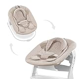 hauck 2in1 Babywippe & Neugeborenenaufsatz für Alpha+ & Beta+ Holzhochstuhl Alpha Bouncer 2in1, ab Geburt bis 9 kg, 3-Punkt-Hüftgurt, Sitzverkleinerer, Wippgestell (Disney Winnie the Pooh Beige)