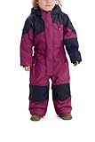 Killtec Schneeanzug Kinder Kesley Mini - Skioverall mit Kapuze - 10.000 mm Wassersäule - Skianzug für Jungen und Mädchen, pflaume, 122/128