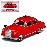 Wiking Mercedes-Benz 180 D W120 Limousine Rot Feuerwehr Kleiner Ponton 1953-1962 H0 1/87 Modell Auto