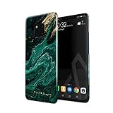 BURGA Hülle Kompatibel mit Huawei Mate 20 PRO - Handy Huelle Grün Smaragd Juwel Marmor Muster Emerald Green Gold Marble Mädchen Dünn Robuste Rückschale aus Kunststoff Handyhülle Schutz Case Cover