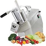 Beeketal 'GS750' Profi Gastro Gemüseschneider elektrisch (ca. 240kg/h Durchsatz), Gemüseschneidemaschine mit 550W Leistung, Getriebe und Motor Service- und wartungsfrei, inkl. 5 Messerscheiben