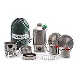 Ultimativ' Scout 'Kelly Kettle Set Wert Deal inklusive 1.2 Edelstahl' Scout 'Camping Wasserkocher + Grün +Pfeife +Kochset + Hobo Ofen + Camp Becher 2-teilig + Teller 2-teilig +Topf + Tragetasche