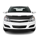 Haubenbra Bonnet Bra Steinschlagschutzmaske kompatibel mit Opel Astra H 2004-2009 1x Halb Motorhaubeschutz Schwarz