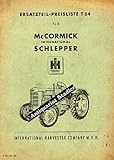 Ersatzteil-Preisliste T 54 für Mc Cormick International Schlepper. (F 395 CM JK).