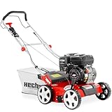 HECHT 2-IN-1 Benzin Vertikutierer/Lüfter für optimale Rasenpflege – 4,2 kW / 5,7 PS – 40 cm Arbeitsbreite – 45 l Fangkorb – mit 2 Walzen für effektives entfernen von Moos und Unkraut im Rasen