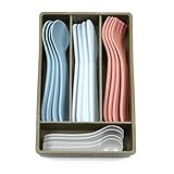 Bat & Bug Kinderbesteck Set - Spielbesteck für Kinder aus Bio Plastik - Puppenbesteck aus 90% Zuckerrohr - 16teiliges Kinderspiel Besteck - Besteck für Kinder inkl. Besteckkasten