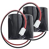 AkkuShop-Artikel 2 Stück Ersatzbatterie passend für ABUS FU2986, FU8220, FU8222, Secvest kompatibel für 2WAY-Funk-Außensirene (Bitte Polung beachten)