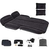 Icelus Auto Matratze,195 * 130 * 15 cm SUV Auto Aufblasbare Matratze Luftmatratze Kofferraum with Luftpumpe,Auto Rücksitz Dickere Kombi Bett für Reisen Camping Outdoor