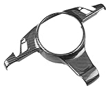 Auto Lenkradhülle Für P&orsche Für Cayenne 2011-2017 Für Panamera 2010-2016 Carbon Fiber Texture Lenkrad Panel Rahmen Abdeckung Trim