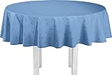 Erwin Müller Tischdecke"Neuss" abwaschbar blau Größe rund: 160 cm Ø