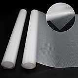 Schubladenmatte, 2 Rolle, Zuschneidbar, Antirutschmatte für Schubladen Küche, Schubladeneinlage, 150 × 40cm, transparent