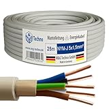 M&G Techno 25m NYM-J 5x1,5 mm² Mantelleitung Feuchtraumkabel Elektrokabel Kupfer Made in Germany