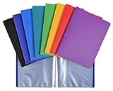 Exacompta 88210E Sichtmappe aus extra starkem Kunststoff mit 20 Hüllen, 40 Sichten - 18x23 cm für Unterlagen im DIN A5-Format - 1 Stück Zufallsfarbe