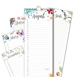 younikat Geburtstagskalender mit Spiralbindung I 10,5 x 29,7 cm I Jahresunabhängig I Dauerkalender Geburtstag mit Sternzeichen I Aquarell I you0001