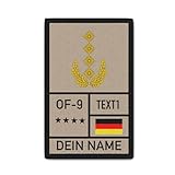 Copytec Rank Patch personalisiert Offiziersdienstgrad Dienstgrad General Gen #42963