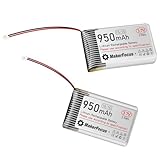 YELUFT 2 Stück 3,7 V 950 mAh Lithium Polymer Wiederaufladbare Batterie 1S 1C LiPo-Akku mit Schutzplatte und PH 1,25 Stecker für Mesh Node T114, ESP32 Entwicklungsboard, Elektronische Geräte