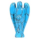 Morella Edelstein Türkis Stein Engel Glücksbringer Schutzengel zum Mitnehmen 3,5 cm in Samtbeutel