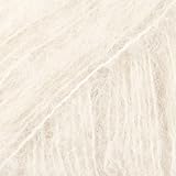 Drops Brushed Alpaca Silk color 1 natur, 25g Lacegarn mit Seide und gebürsteter Alpakawolle, flauschig weich