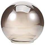 Alipis Rauchglas-Lampenschirm 25 Cm Durchmesser - Runde Hängelampe Glas Für Pendelleuchten Ersatz Für Kronleuchter Und Wandleuchten Dekorativ Und Stilvoll