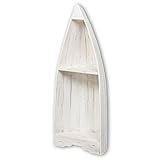 LEBENSwohnART Bootsregal Ocean ca. H97cm Dekoregal Holzregal Regal Bücherregal Shabby Eckregal