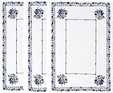 Trendstern Geschirrtücher 3'er Set Baumwolle -Verschiedene Motive- Frösche, Herz, Zwiebelmuster, Marienkäfer, Schafe, Gänse, Cafe - Größe: 45/70 (Zwiebelmuster)