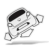 erreinge Aufkleber Kompatibel für Ford Ka Out Dub Down-Tuning JDM geformten Aufkleber PVC für Auto Heckscheibe Fenster - 10 cm