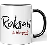 JUNIWORDS Tasse, Roksan, die Wundervolle, Schwarz (5288586)