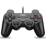 Cipon Wired Controller Compatible with PS-2 Console, Black Remote Controllers Gamepad with 1.8M Cable