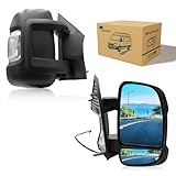 Convitex Außenspiegel Komplett Rechts elektrisch für Jumper Ducato Boxer Baujahr 2006-2023 Seitensicht-Spiegel Konvex mit Blinklicht OE 735424397
