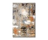 Augenblicke Wandbilder 120x80cm - Fotodruck auf Leinwand und Rahmen Malerei Kunstwerk abstrakt braun/grau - Leinwandbild auf Keilrahmen modern stilvoll - Bilder und Dekoration