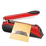Hanchen Impulse Heißsigelmaschine 8 inch 200mm Handdruckende Versiegelungsmaschine Lebensmittel Sealer Filmbeutel Verpackungsgerät für PP PE PVC und alle Kunststoffen Verschweißen (200mm*3mm)