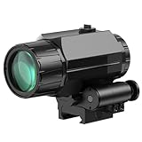 Feyachi M38 5X Red Dot Magnifier with Flip Picatinny-Montage Zielfernrohr, Schärfeeinstellung, Windstärke und Höhe einstellbar