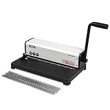 RAYSON Bindemaschine, 34 Löcher, A4, 12 Blatt Stanzen, Robuste Metallkonstruktion, PT-1201