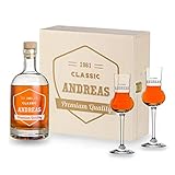 polar-effekt Likör-Set mit Wunschgravur | 1x Likörflasche und 2X Likörgläser 87 ml | 4-TLG | Für echte Genießer | Personalisiert | Geburtstag, Weihnachten und Jubiläum | Motiv Classic