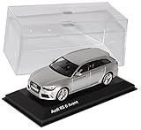 alles-meine.de GmbH A*u*d*i A6 C7 RS6 Avant Kombi Ab 2011 Prisma Silber 1/43 Minichamps Modell Auto mit individiuellem Wunschkennzeichen