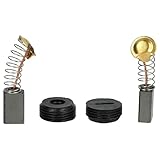 vhbw 2X Kohlebürste 12,2 x 7,9 x 4,9 mm kompatibel mit Hornbach (+ 2015) 6015411, 8779737 Schleifer + Feder
