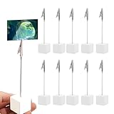 10 Stück Fotohalter mit Klammern,Tischkartenhalter Clips,Kartenhalter Tisch,Foto Halter mit Klammer,Kartenständer,Postkartenhalter Holz Fotoständer Clip für Hausdekoration,Party,Büro,Hochzeits