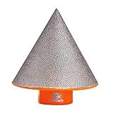 Diamant-Fasenbohrer 50mm - BRSCHNITT Diamant Fasenbits Fingerfräser zum Vergrößern Löcher in Fliesen Porzellan Marmor Keramik Granit M14 Gewinde für Winkelschleifer